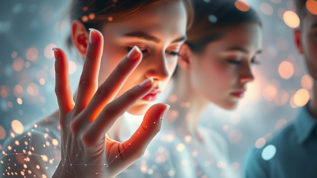 Advanced generative AI interface blending digital art tools and code, luminous pastels, data visualization, and AI-generated images, shot with a 50mm lens, high-fidelity ambient lighting